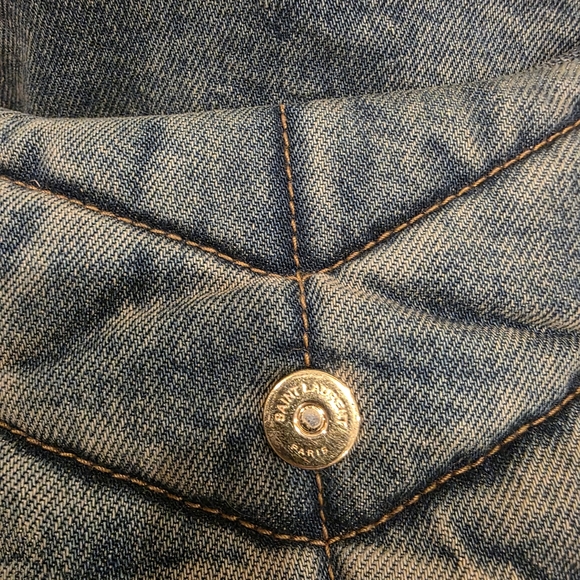 Yves Saint Laurent Quilted Denim Clutch - Picture 7 of 10